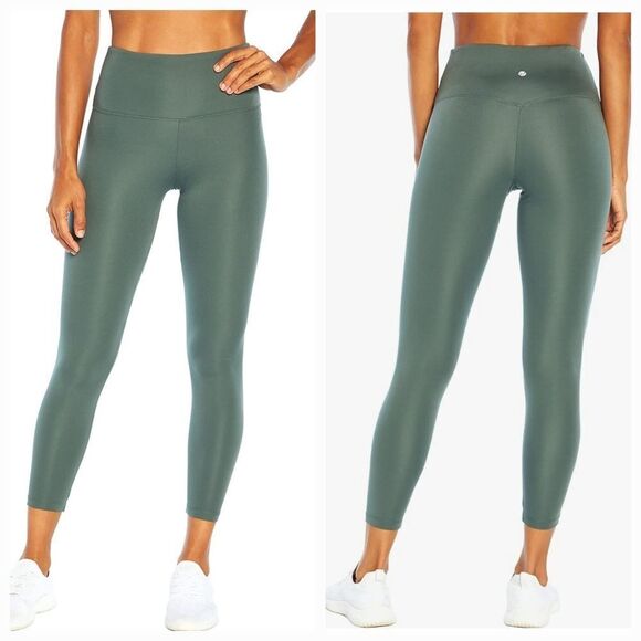 🔸️NWT Bally Green Kayla High Rise Tummy Control Athletic Pants Medium - Picture 1 of 12